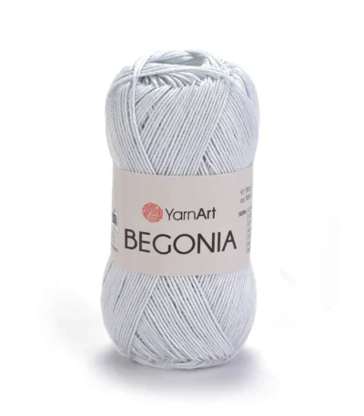 Пряжа Yarnart Begonia 54462 срібло / світло-сірий - це 100% мерсеризована бавовна 50 г /169 м. Купити м Київ, Хорива 1 А