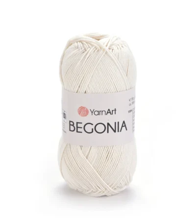 Пряжа Yarnart Begonia 6282 молочний - це 100% мерсеризована бавовна 50 г /169 м. Купити м Київ, Хорива 1 А