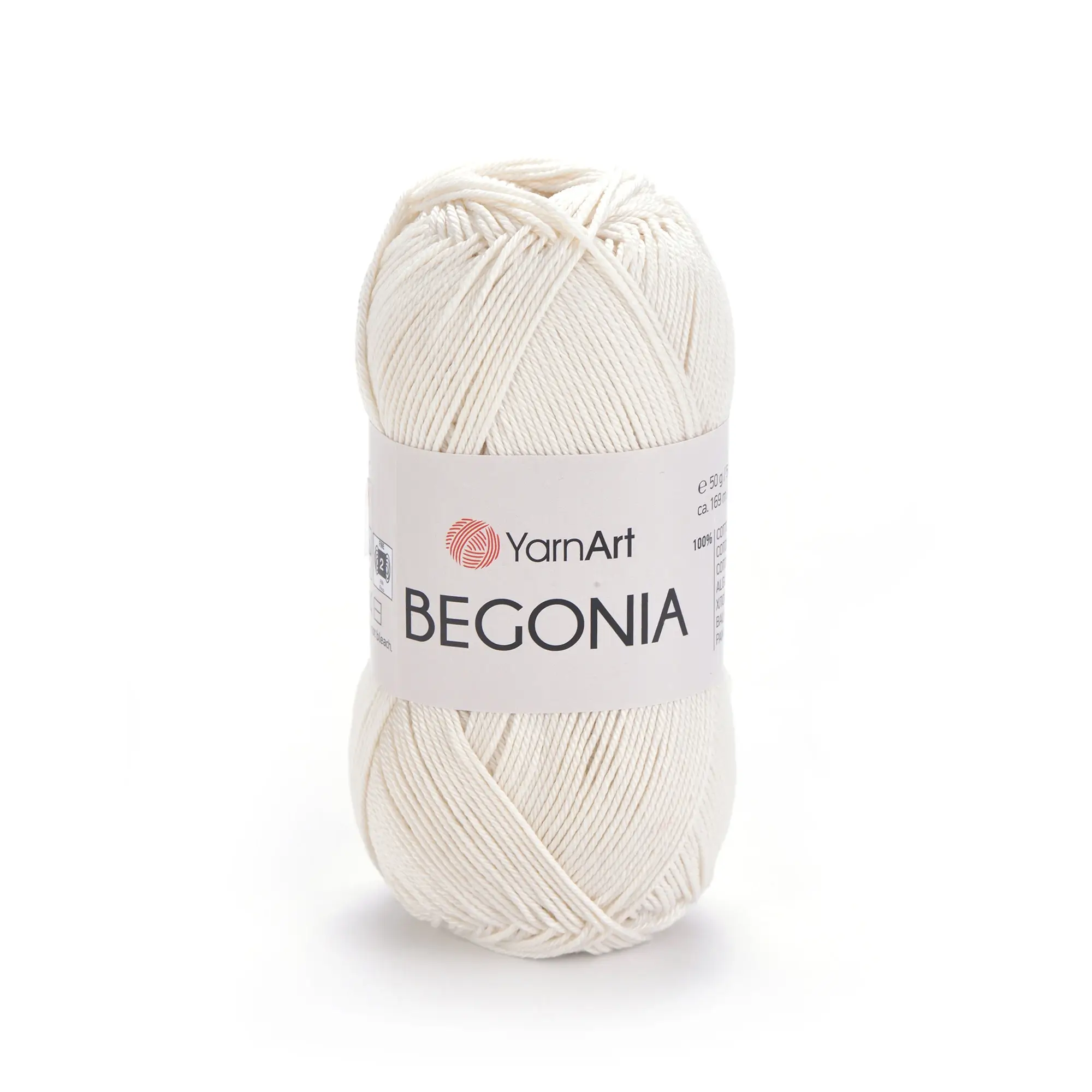 YARNART-BEGONIA_6282 Пряжа Yarnart Begonia 6282 молочний - це 100% мерсеризована бавовна 50 г /169 м. Купити м Київ, Хорива 1 А