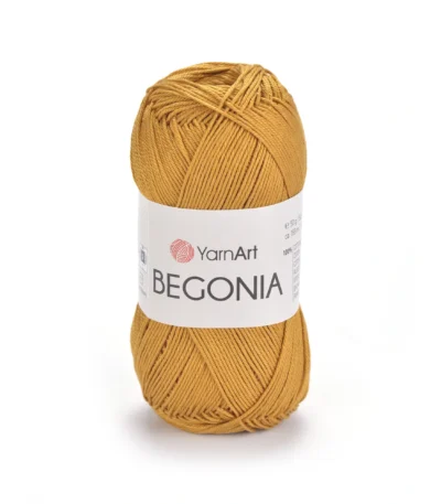 Пряжа Yarnart Begonia 6340 гірчиця - це 100% мерсеризована бавовна 50 г /169 м. Купити м Київ, Хорива 1 А