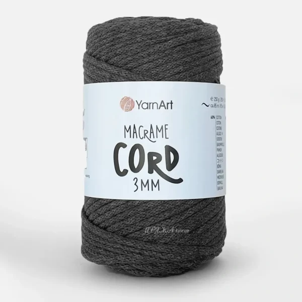 YarnArt Macrame Cord 3мм [attr name="pa_n-color"] [attr name="pa_color"] — міцний бавовняний шнур 3мм для в'язання сумки гачком купити в Магазин пряжі Київ, Хорива 1 А