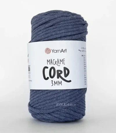 YarnArt Macrame Cord 3мм 769 шоколадний — міцний бавовняний шнур 3мм для в'язання сумки гачком купити в Магазин пряжі Київ, Хорива 1 А