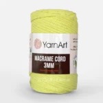 Yarnart Macrame Cord 750 чорний — шнур 3мм для сумок і макраме