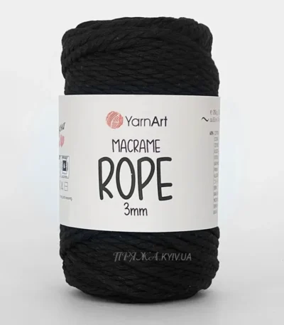 Кручений шнур YarnArt Macrame Rope 3мм 773 червоний — міцний бавовняний шнур 3мм для в'язання в припинди або купити в Магазин пряжі Київ, Хорива 1 А