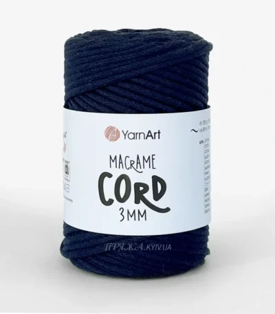 YarnArt Macrame Cord 3мм 769 шоколадний — міцний бавовняний шнур 3мм для в'язання сумки гачком купити в Магазин пряжі Київ, Хорива 1 А