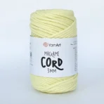 YarnArt Macrame Cord 3мм 754 Лимон — міцний бавовняний шнур 3мм для в'язання сумки гачком купити в Магазин пряжі Київ, Хорива 1 А