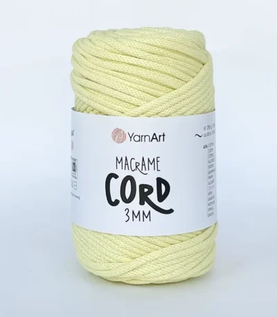 YarnArt Macrame Cord 3мм 772 синій — міцний бавовняний шнур 3мм для в'язання сумки гачком купити в Магазин пряжі Київ, Хорива 1 А