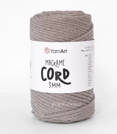 YarnArt Macrame Cord 3мм 750 чорний — міцний бавовняний шнур 3мм для в'язання сумки гачком купити в Магазин пряжі Київ, Хорива 1 А