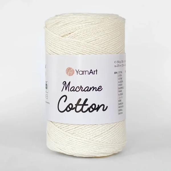 Yarnart Macrame Cotton [attr name="pa_n-color"] [attr name="pa_color"] — пряжа-шнур для макраме і сумок, доступна в магазині Київ, Хорива 1-А