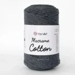Yarnart Macrame Cotton 758 графіт — пряжа-шнур для макраме і сумок, доступна в магазині Київ, Хорива 1-А