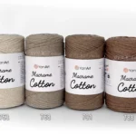 Yarnart Macrame Cotton палітра бежевих відтінків (753, 768, 791, 788) — пряжа-шнур для макраме і сумок, доступна в магазині Київ, Хорива 1-А