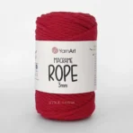 Yarnart Macrame Rope 3мм 773 червоний — кручений бавовняний шнур для макраме