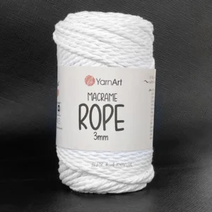 Кручений шнур YarnArt Macrame Rope 3мм 771 фуксія — міцний бавовняний шнур 3мм для в'язання в припинди або купити в Магазин пряжі Київ, Хорива 1 А