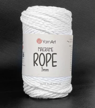 Кручений шнур YarnArt Macrame Rope 3мм 773 червоний — міцний бавовняний шнур 3мм для в'язання в припинди або купити в Магазин пряжі Київ, Хорива 1 А