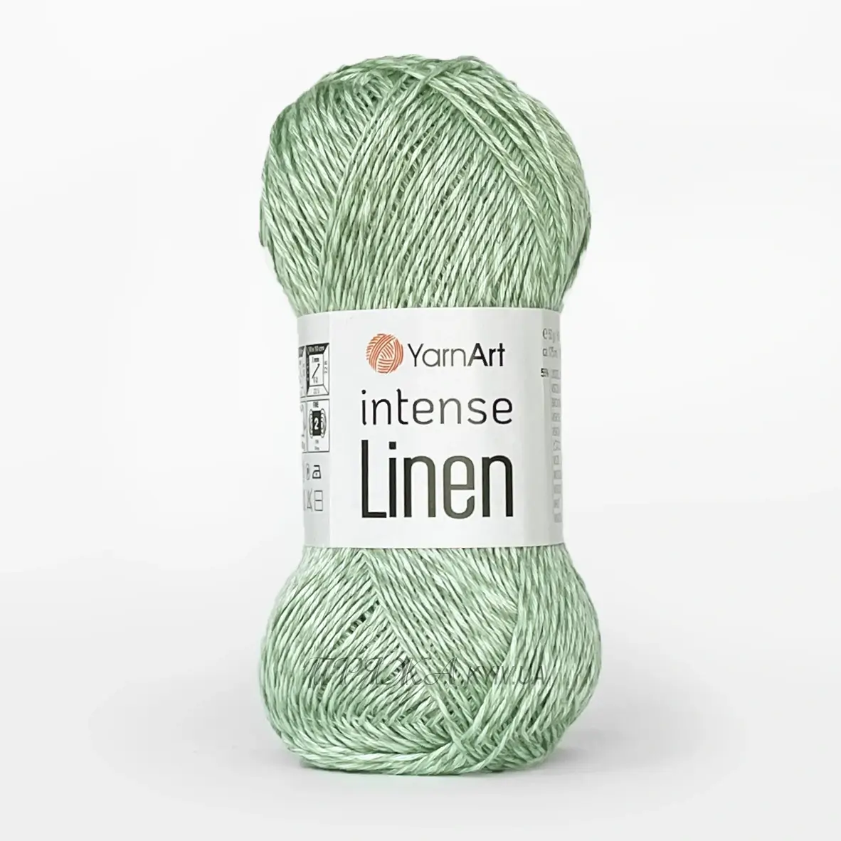 Yarnart_Linen_Intense-4124 Yarnart Linen Intense 4124 м'ятний — пряжа льон з віскозою, купити Київ