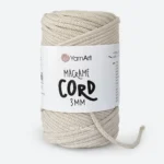 YarnArt Macrame Cord 3мм 761 джинс — міцний бавовняний шнур 3мм для в'язання сумки гачком купити в Магазин пряжі Київ, Хорива 1 А
