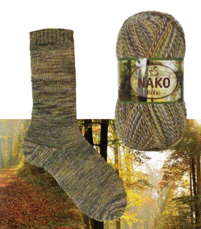 Носочна пряжа Nako Boho 87723 купити в магазині пряжі в Києві за адресою м Київ Хорива 1 А (на Подолі)