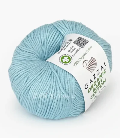 Gazzal Organic Baby Cotton 427 зелений — органічна бавовна купити Київ