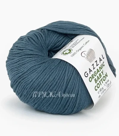 Gazzal Organic Baby Cotton 36541 Зелена олива — органічна бавовна купити Київ