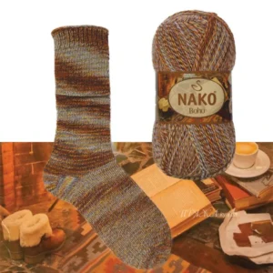 Носочна пряжа Nako Boho 7678 купити в магазині пряжі в Києві за адресою м Київ Хорива 1 А (на Подолі)