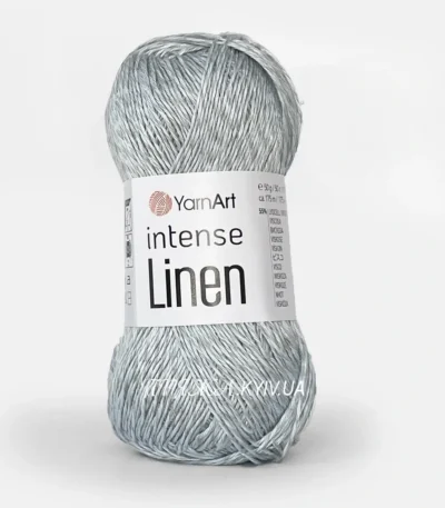 Yarnart Linen Intense 4133 сіро-блакитний — пряжа льон з віскозою, купити Київ