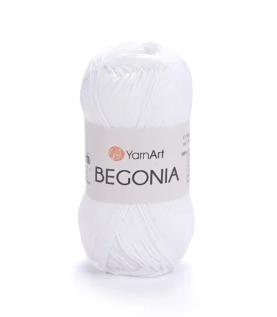 Пряжа Yarnart Begonia1000 білий - це 100% мерсеризована бавовна 50 г /169 м. Купити м Київ, Хорива 1 А