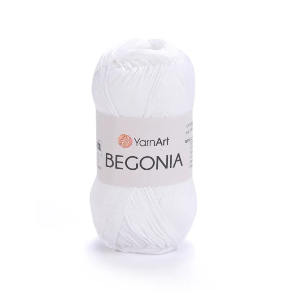 Пряжа Yarnart Begonia1000 білий - це 100% мерсеризована бавовна 50 г /169 м. Купити м Київ, Хорива 1 А