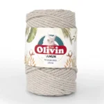 Кручений шнур 3мм чорний Olivin Makrome 3 мм 750 бавовняний кручений 105м /250г Туреччина