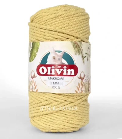 Кручений шнур 3мм сливовий Olivin Makrome 3 мм 161 бавовняний кручений 105м /250г Туреччина