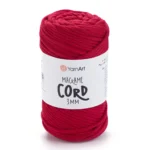 YarnArt Macrame Cord 3мм 785 теракот — міцний бавовняний шнур 3мм для в'язання сумки гачком купити в Магазин пряжі Київ, Хорива 1 А