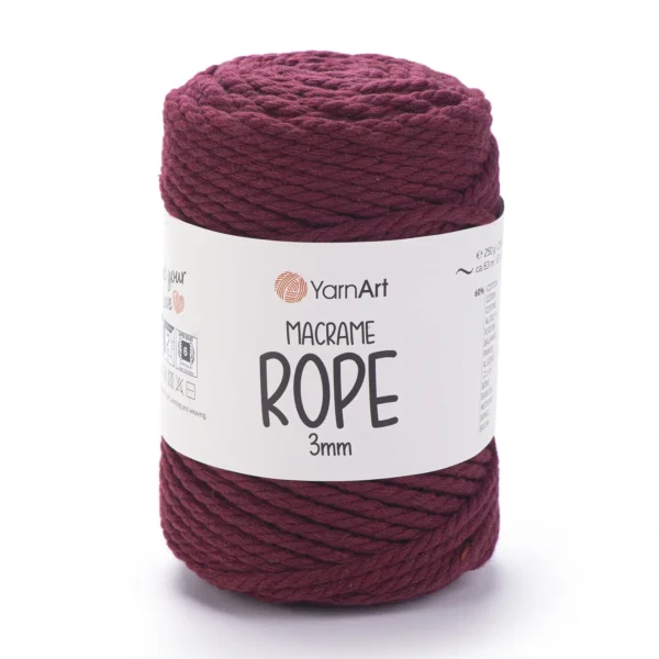 Кручений шнур YarnArt Macrame Rope 3мм [attr name="pa_n-color"] [attr name="pa_color"] — міцний бавовняний шнур 3мм для в'язання в припинди або купити в Магазин пряжі Київ, Хорива 1 А