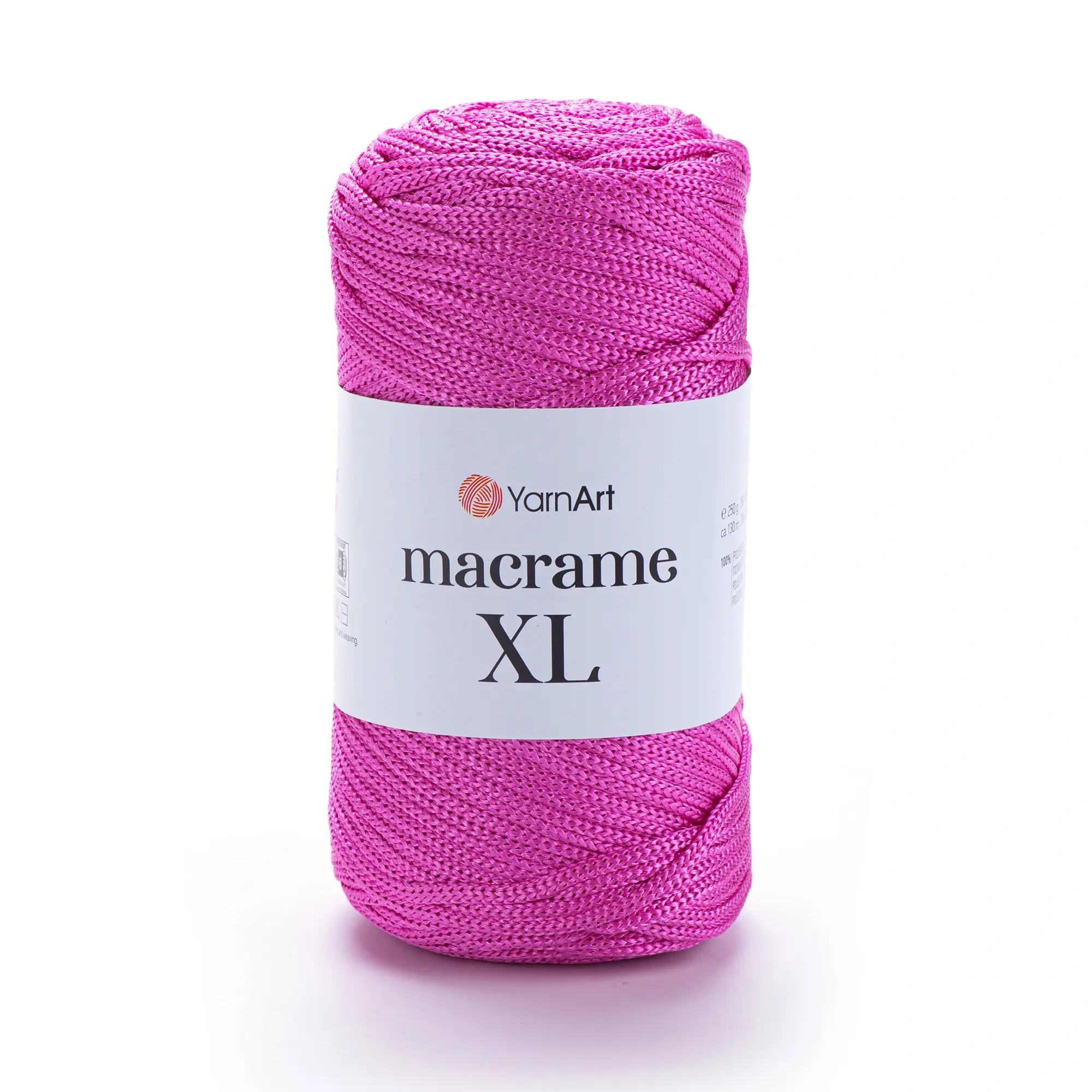 YARNART_MACRAME_XL-140 Yarnart Macrame XL 140 фуксія шнур макраме 3 мм 100% поліестер купити в Київ