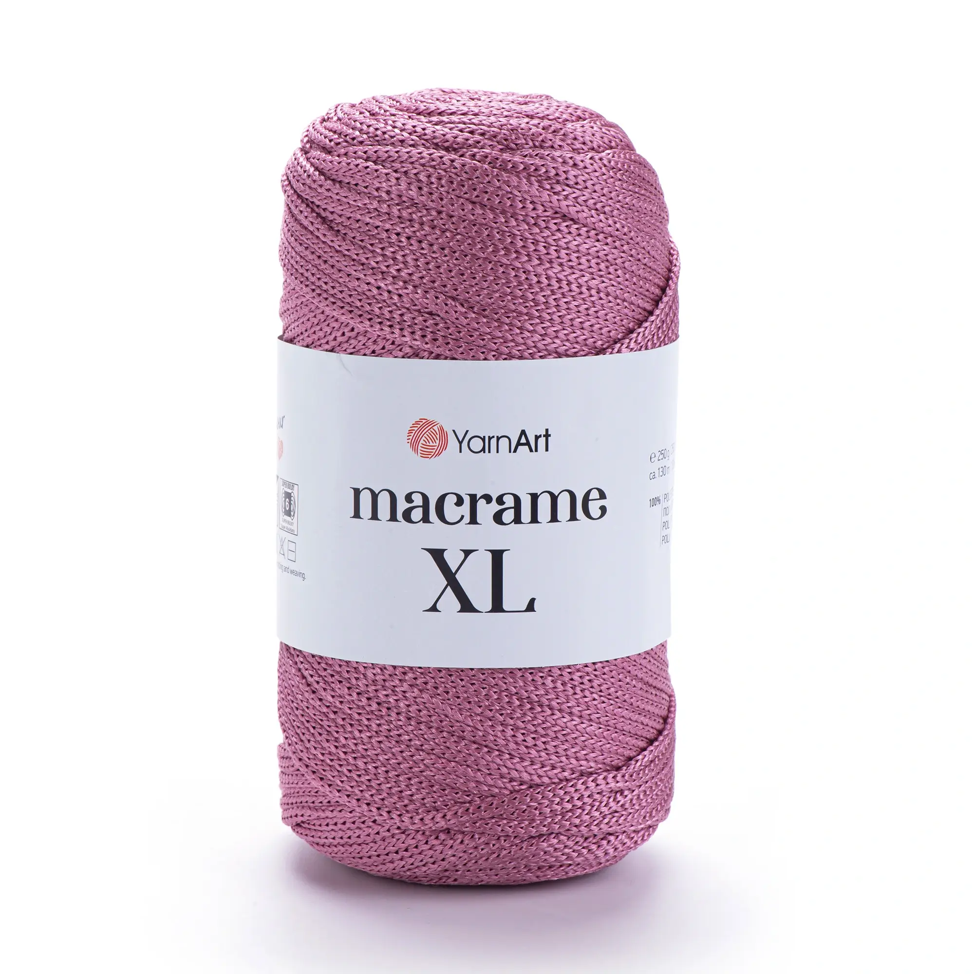 YARNART_MACRAME_XL-141 Yarnart Macrame XL 141 ліловий шнур макраме 3 мм 100% поліестер купити в Київ