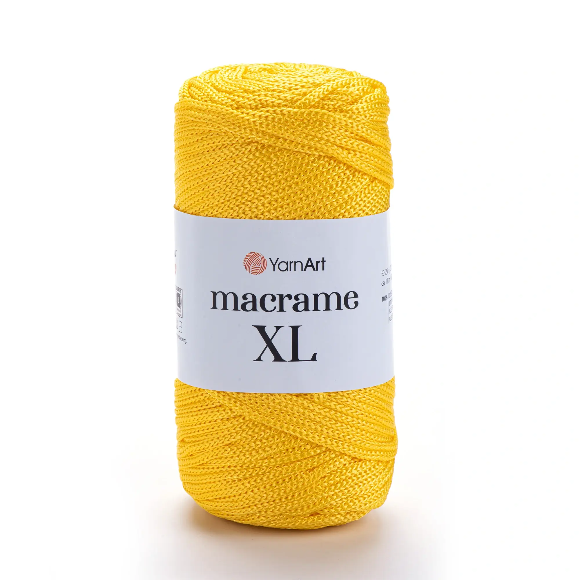 YARNART_MACRAME_XL-142 Yarnart Macrame XL 142 жовтий шнур макраме 3 мм 100% поліестер купити в Київ