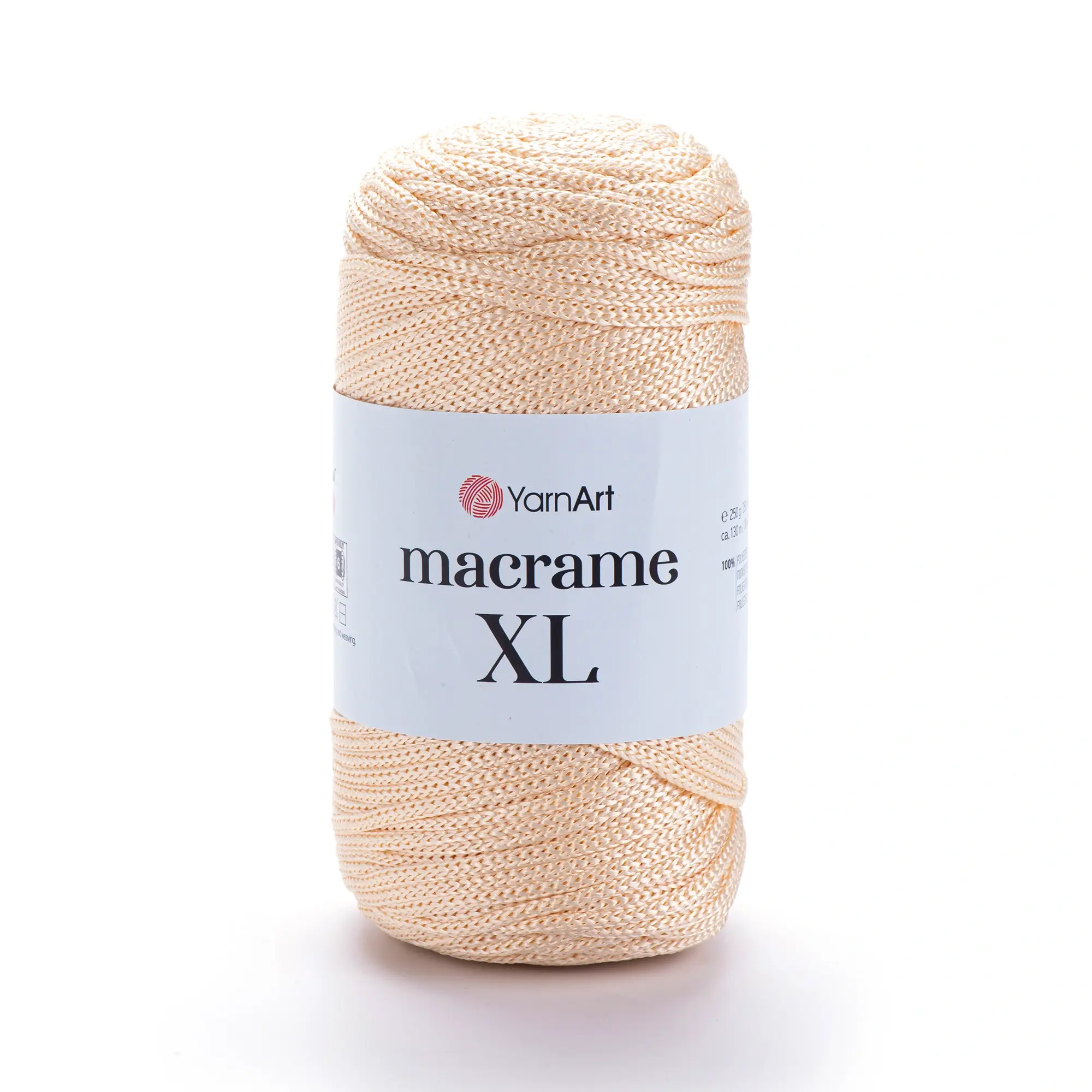 YARNART_MACRAME_XL-165 Yarnart Macrame XL 165 ніжний персик шнур макраме 3 мм 100% поліестер купити в Київ