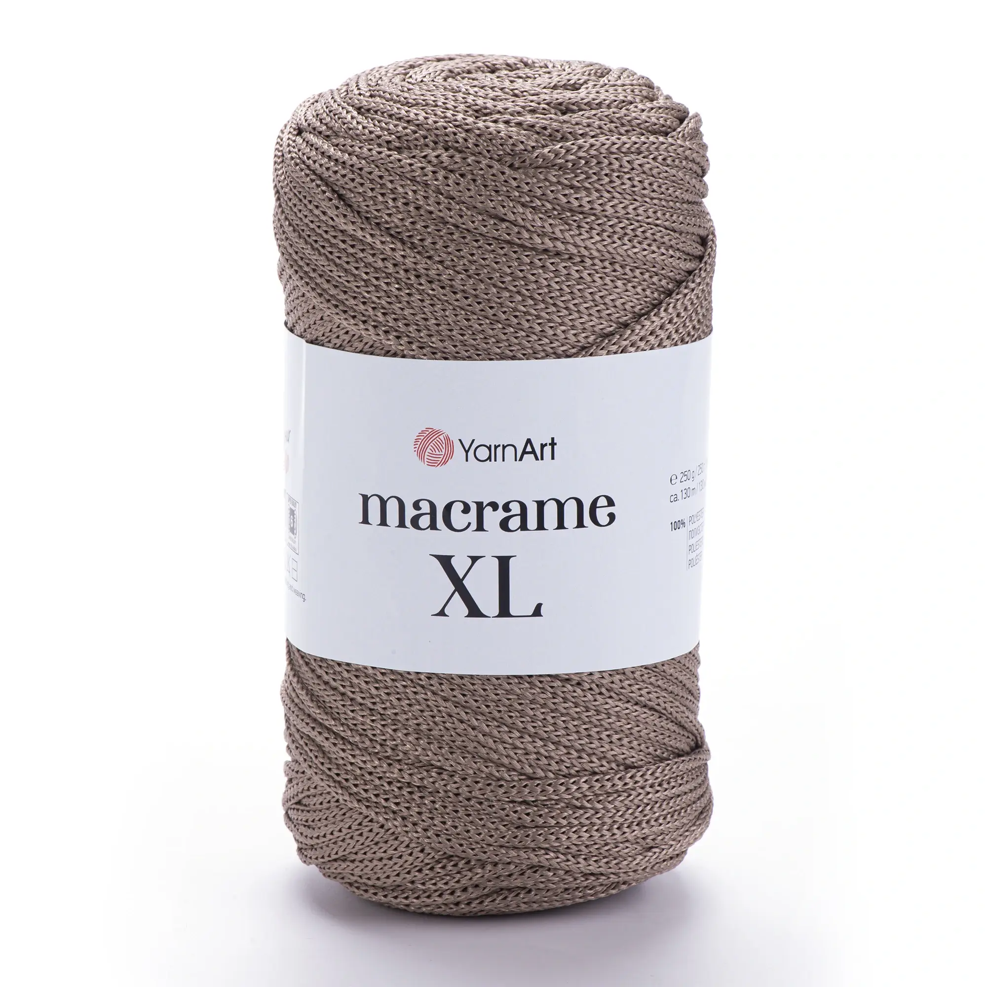 YARNART_MACRAME_XL-170 Yarnart Macrame XL 170 сіро-коричневий шнур макраме 3 мм 100% поліестер купити в Київ