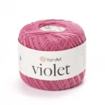 Yarnart Violet 0077 шоколадний 100% мерсеризована бавовна 282 м/50г
