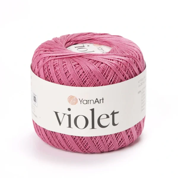 Yarnart Violet [attr name="pa_n-color"] [attr name="pa_color"] 100% мерсеризована бавовна 282 м/50г