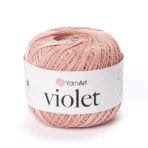 Yarnart Violet 4105 чайна троянда 100% мерсеризована бавовна 282 м/50г