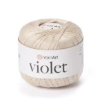 Yarnart Violet 4660 бежевий 100% мерсеризована бавовна 282 м/50г