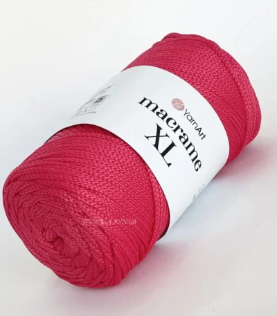 Yarnart Macrame XL 163 червона півонія — шнур макраме 3мм моток 250г