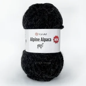yarnart alpine alpaca 1439 антрацит. Товста пряжа з альпакою