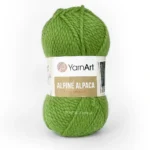 yarnart alpine alpaca 449 зелене яблуко 30% альпака 10% вовна 60% акрил