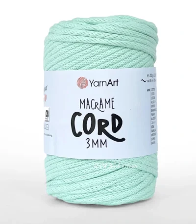 YarnArt Macrame Cord 3мм 784 синій — міцний бавовняний шнур 3мм для в'язання сумки гачком купити в Магазин пряжі Київ, Хорива 1 А
