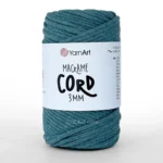 YarnArt Macrame Cord 3мм 789 петроль — міцний бавовняний шнур 3мм для в'язання сумки гачком купити в Магазин пряжі Київ, Хорива 1 А