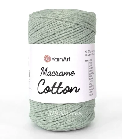 Yarnart Macrame Cotton 801 неон салатовий — пряжа-шнур для макраме і сумок, доступна в магазині Київ, Хорива 1-А