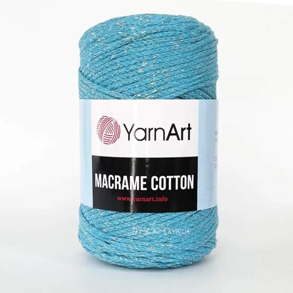 Yarnart Macrame Cotton Lurex [attr name="pa_n-color"] [attr name="pa_color"] — шнур з люрексом 2 мм, моток 250 г
