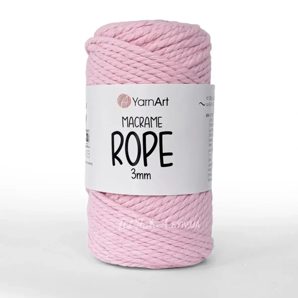 Шнур YarnArt Macrame Rope 3мм [attr name="pa_n-color"] [attr name="pa_color"] — міцний бавовняний шнур 3мм для в'язання в припинди або купити в Магазин пряжі Київ, Хорива 1 А