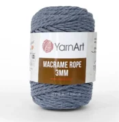 Шнур YarnArt Macrame Rope 3мм   — міцний бавовняний шнур 3мм для в'язання в припинди або купити в Магазин пряжі Київ, Хорива 1 А