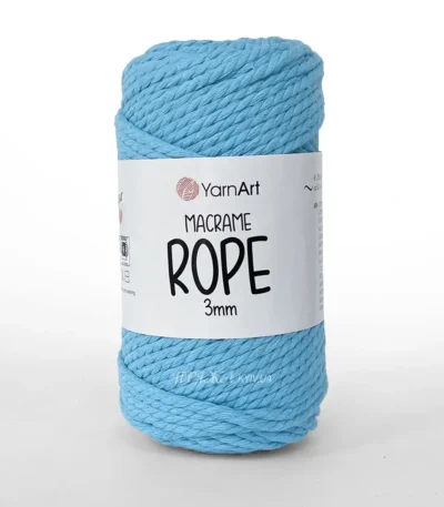 Шнур YarnArt Macrame Rope 3мм 8506 Лимон — міцний бавовняний шнур 3мм для в'язання в припинди або купити в Магазин пряжі Київ, Хорива 1 А